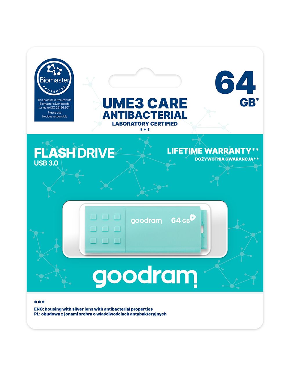 PenDrive 3.0 GOODRAM ANTIBACTERIAL 64GB