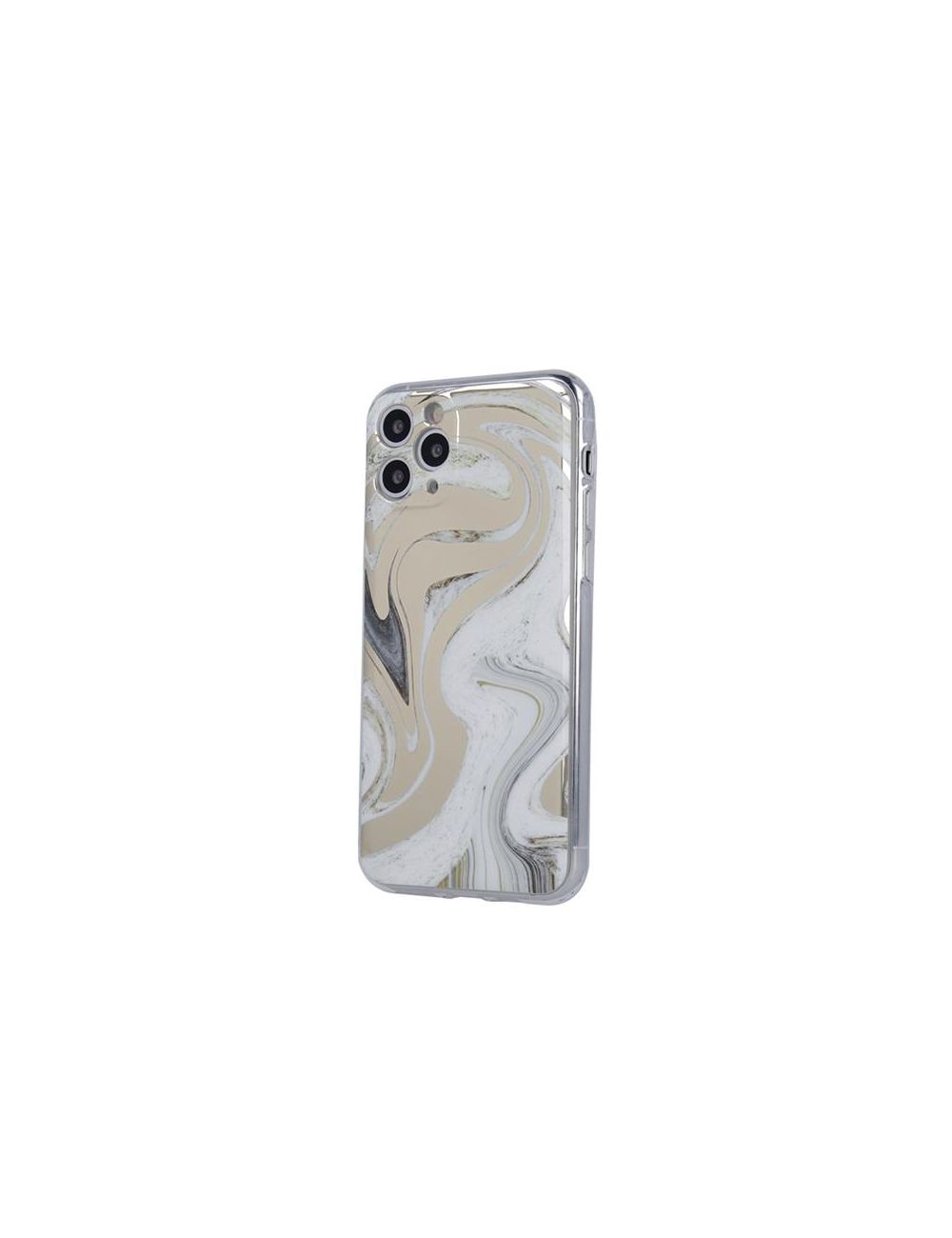 ETUI MARMUR WAVE IPHONE 11 PRO WHITE-GOLD / BIAŁO-ZŁOTY