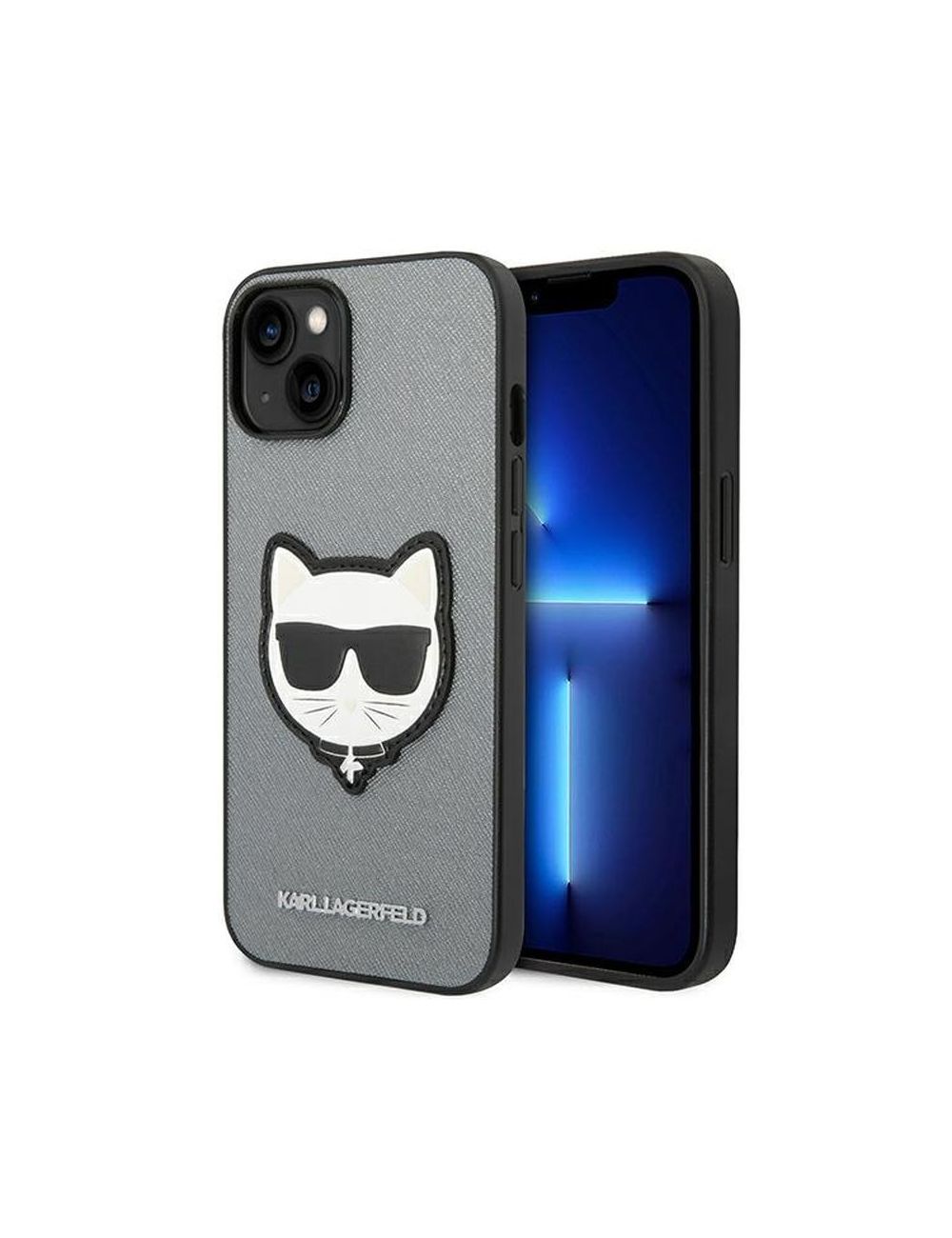 KARL LAGERFELD IPHONE 14 PLUS CHOUPETTE HEAD PATCH KLHCP14MSAPCHG SILVER