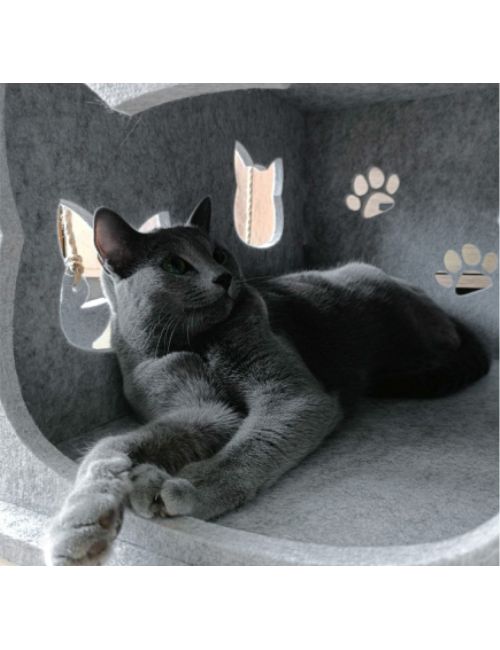 Domek dla kota Pet.Line SilentTash 54x37x32,4 cm Beżowy