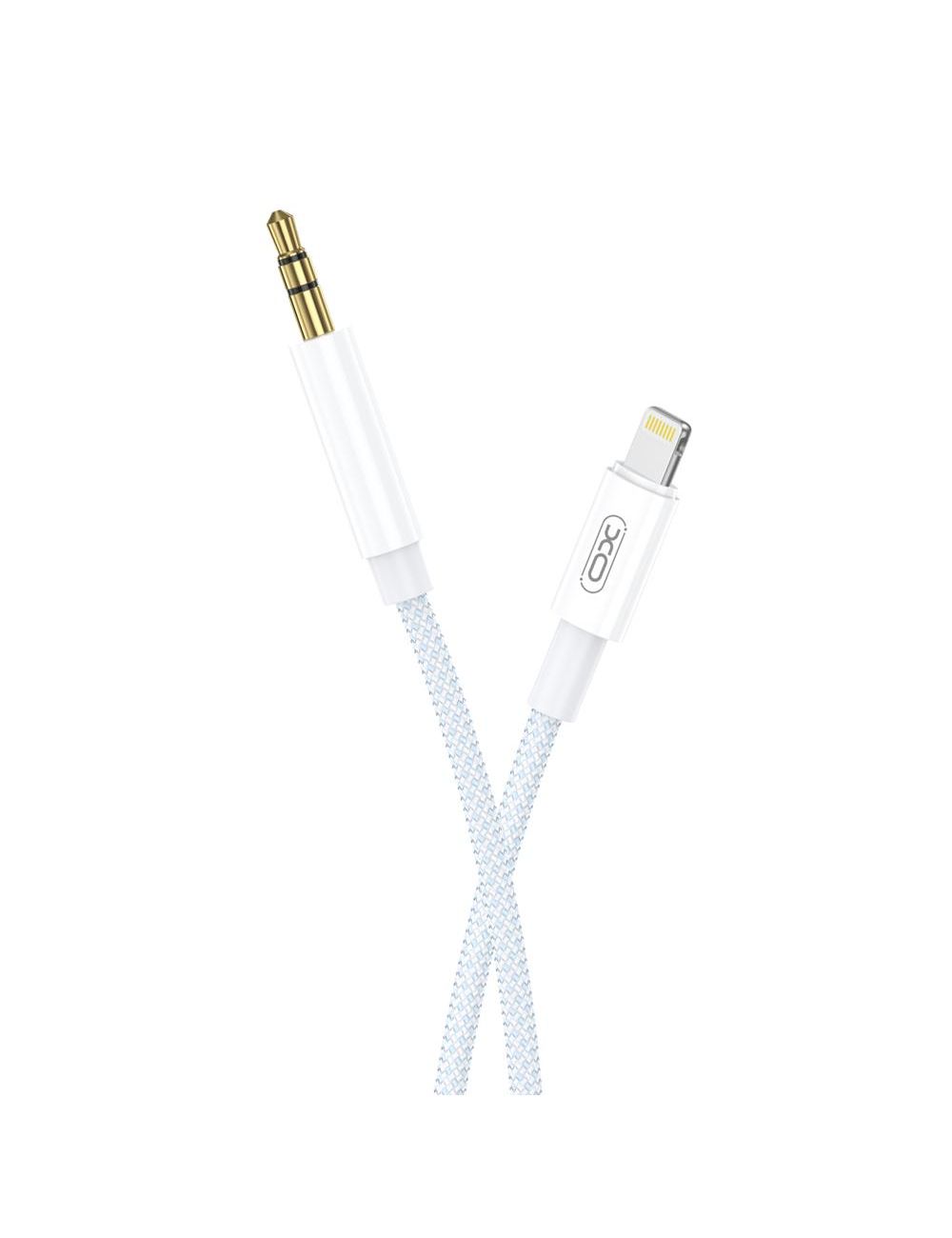 XO kabel audio NB-R211A Lightning/Jack 1m biało-niebieski