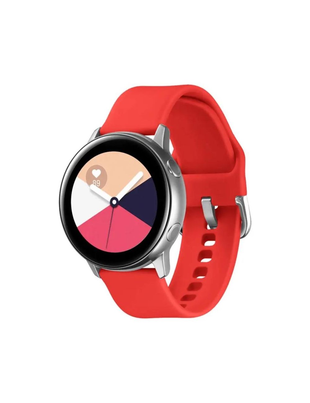 SILIKONOWA OPASKA DO SMARTWATCH 20MM UNIWERSALNA, RED / CZERWONY