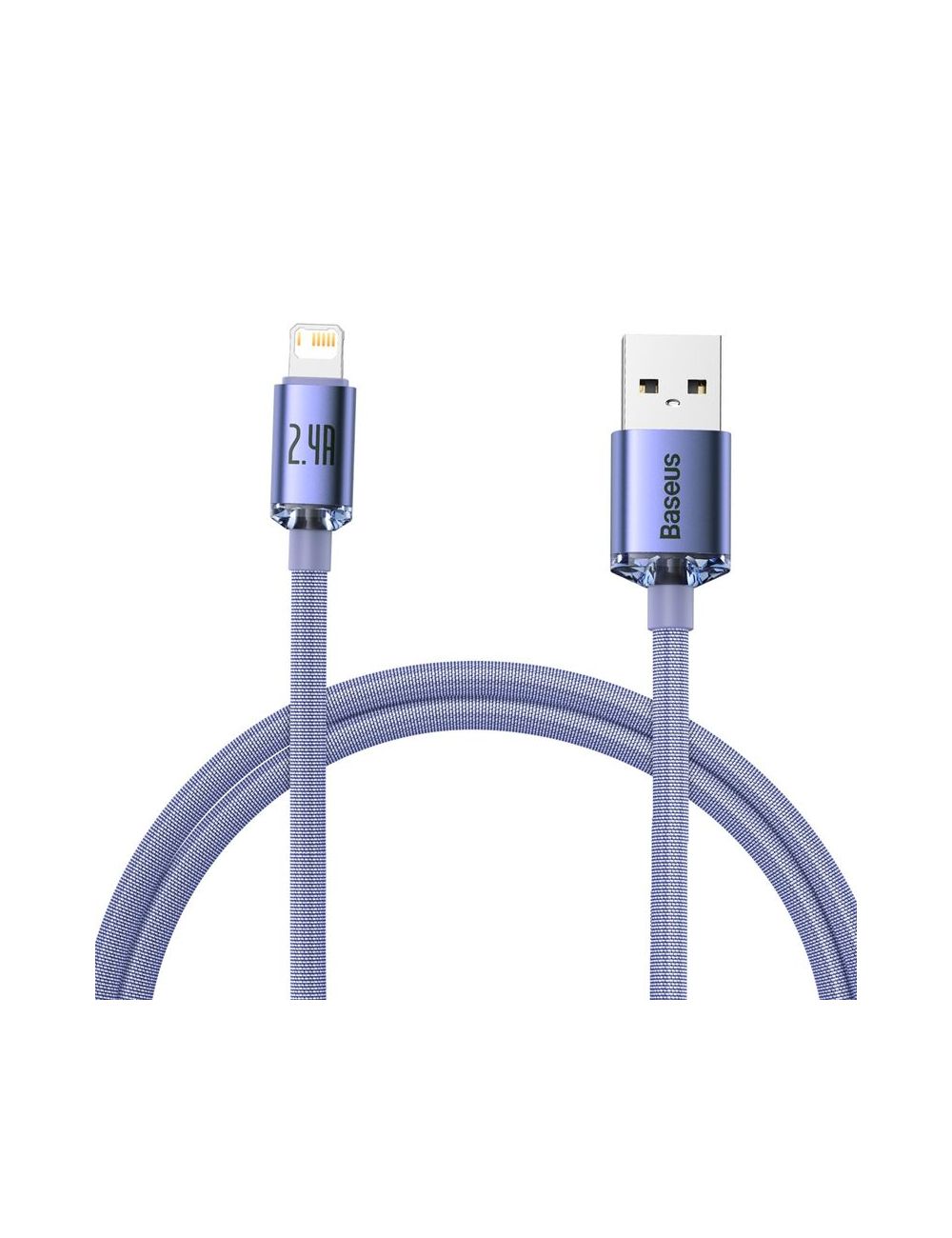 KABEL BASEUS CRYSTAL SHINE USB/LIGHTNING 2.4A 1.2M PURPLE