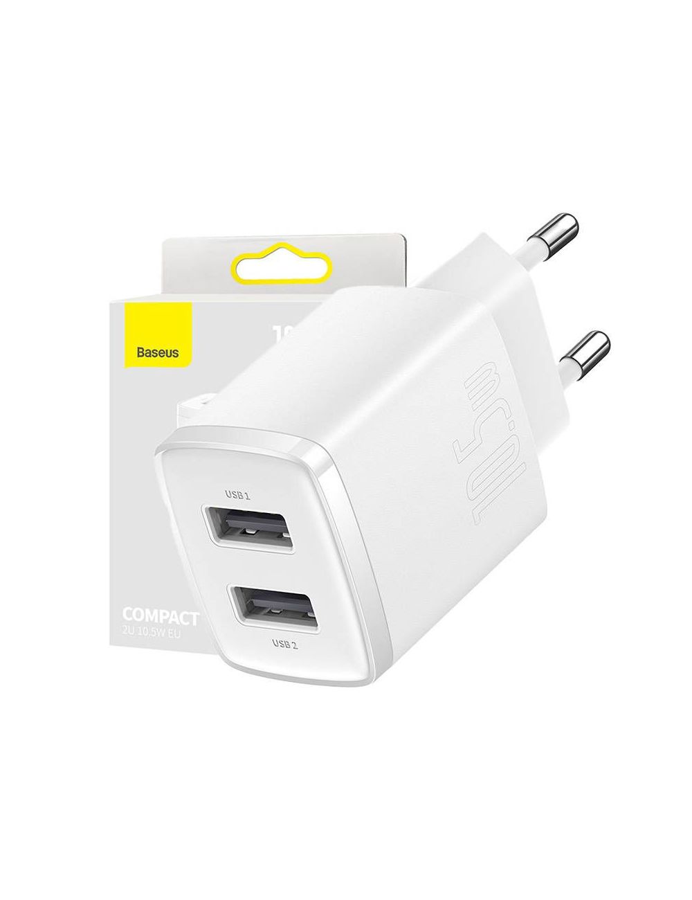 Ładowarka sieciowa BASEUS COMPACT QC 2xUSB 10.5W WHITE