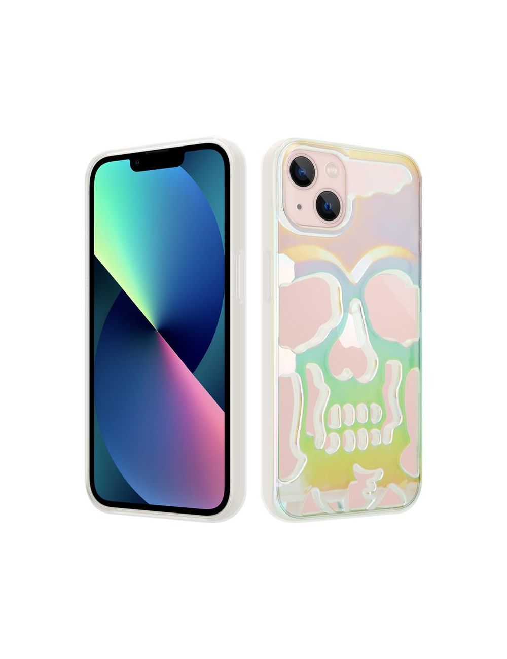 ETUI SKULL IPHONE 11 HOLO WHITE / BIAŁY