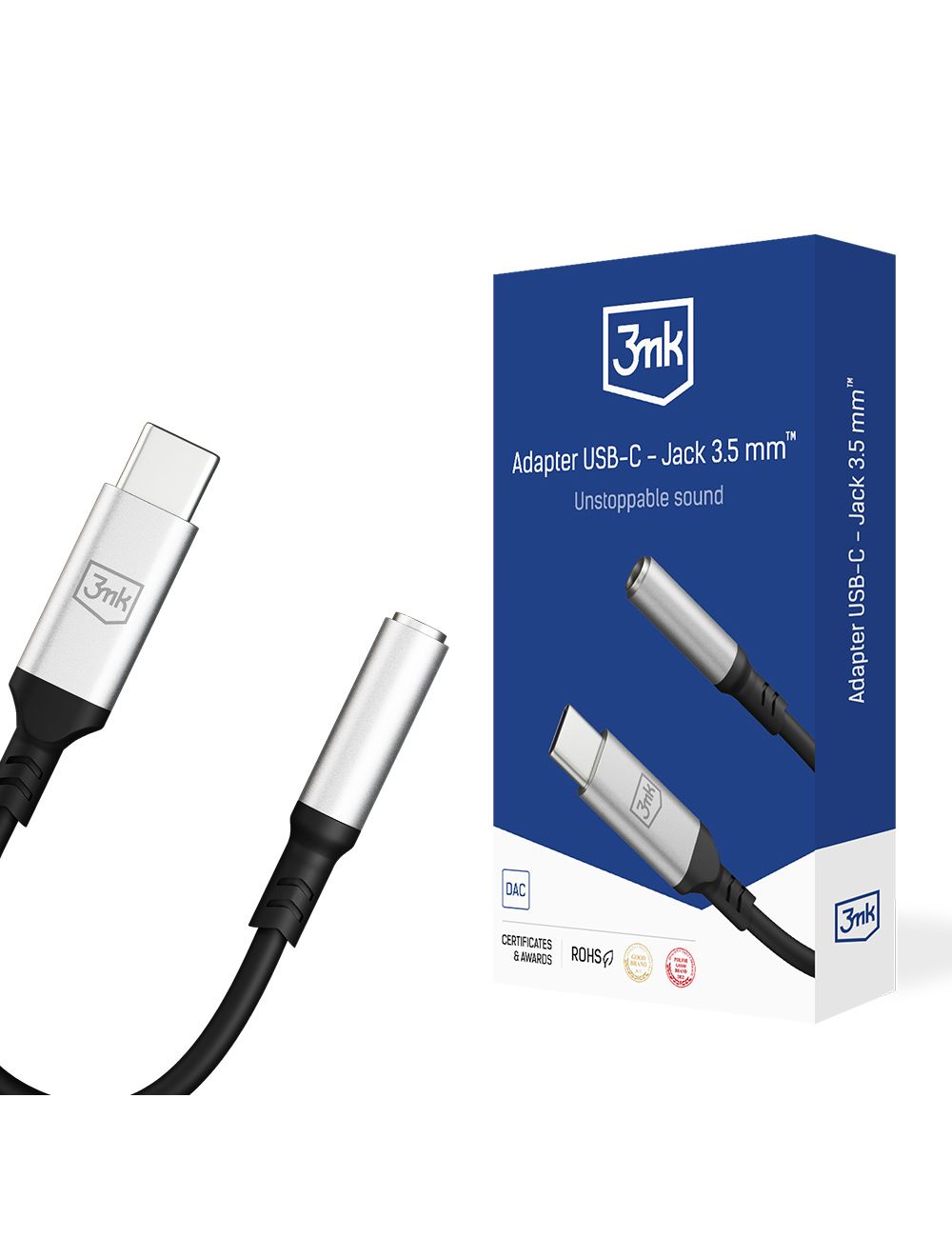 3MK ADAPTER AUDIO USB-C/JACK 3,5 mm