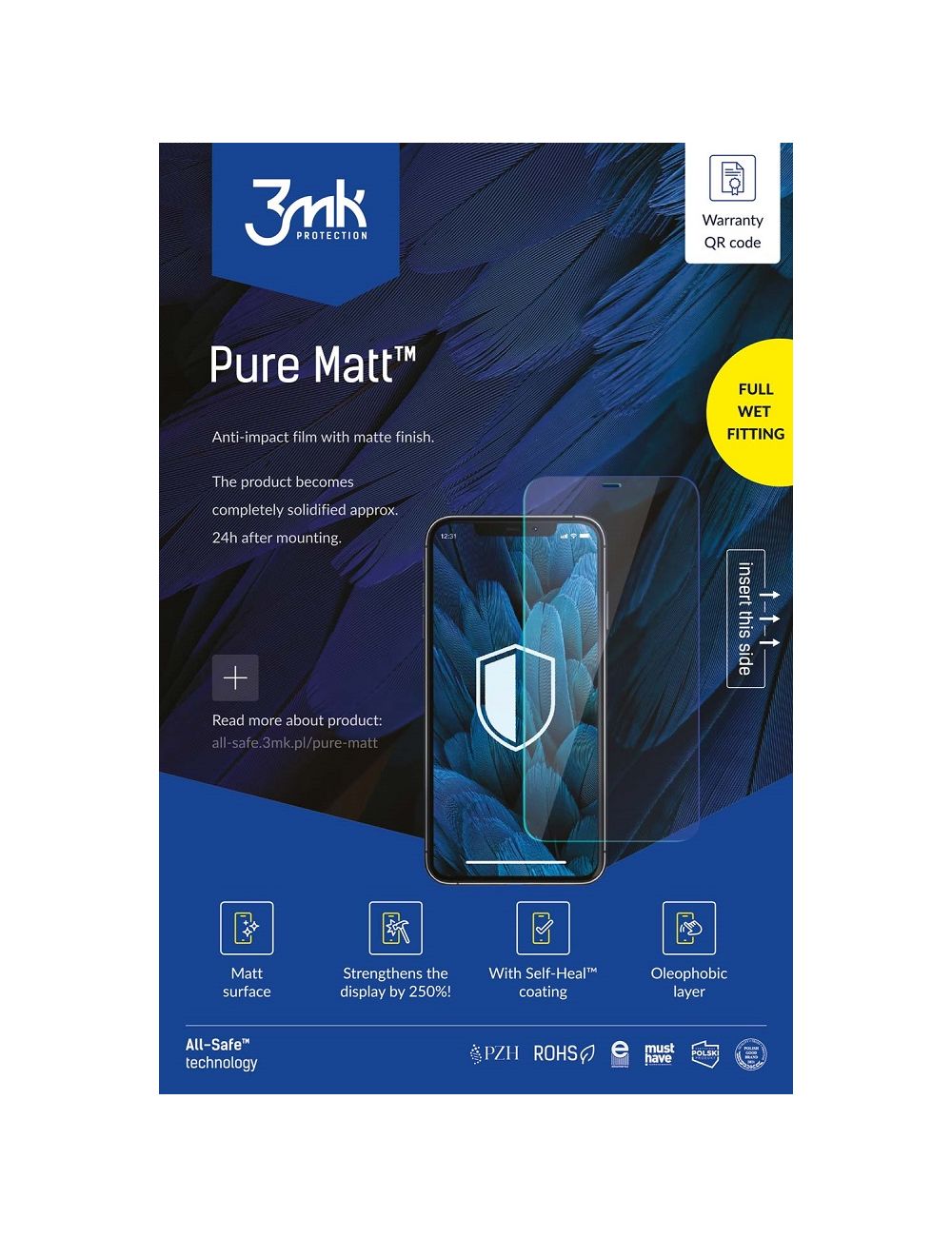 3MK AIO PURE MATT PHONE 5szt WET