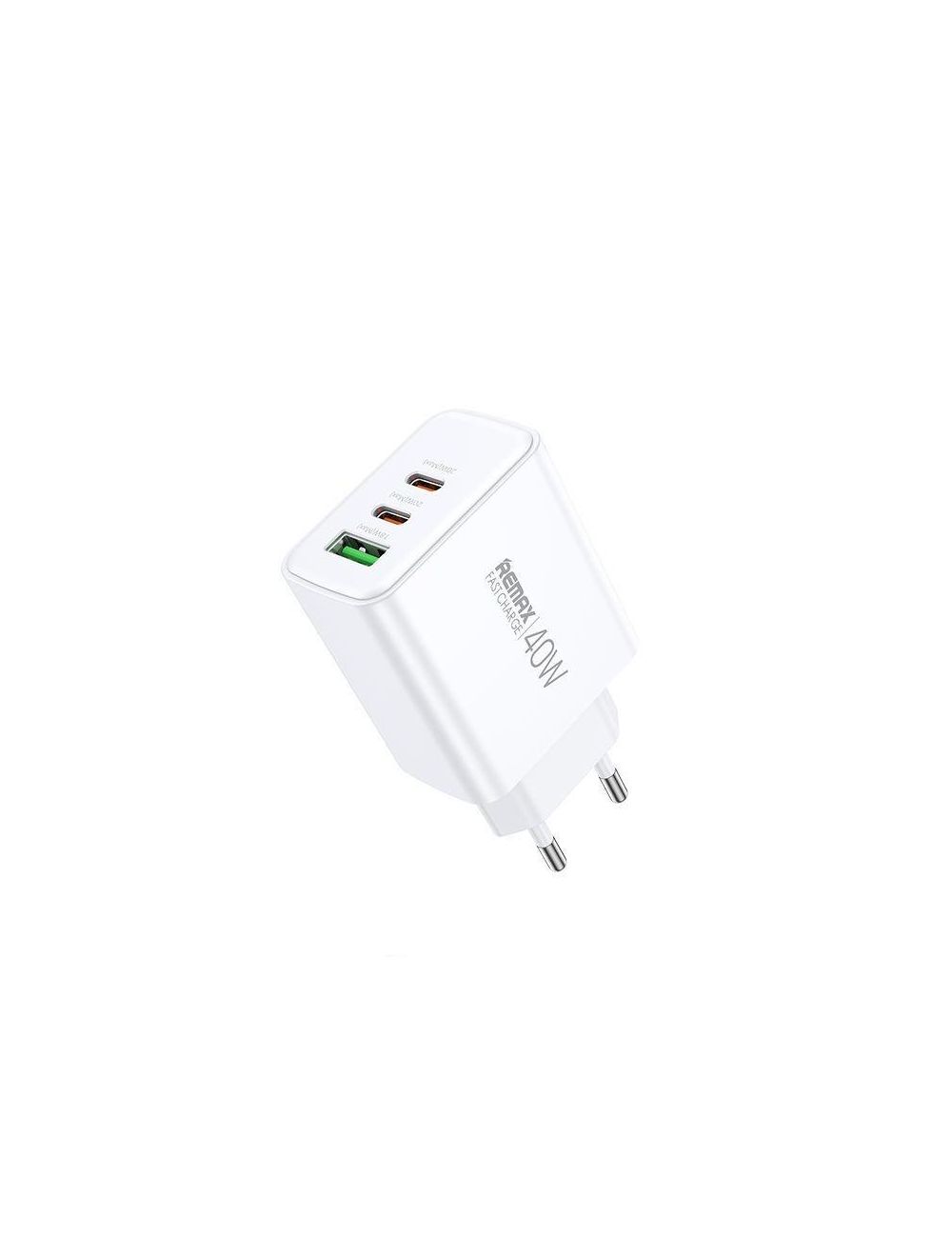 Ładowarka sieciowa REMAX KIDDY SERIES 40W RP-U123 1xUSB/2xUSB-C WHITE