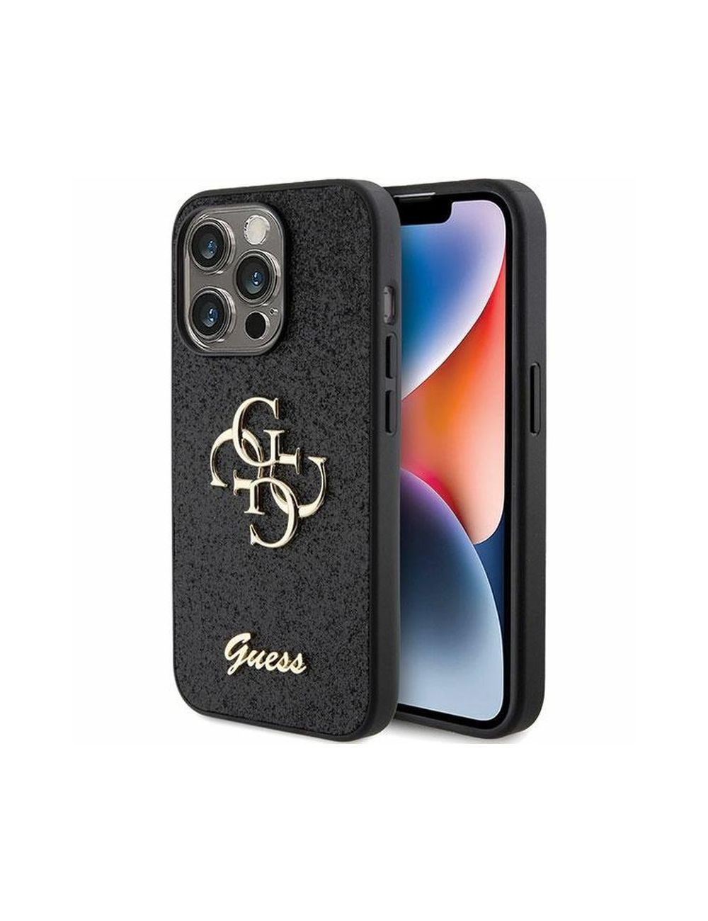 GUESS IPHONE 15 PRO MAX GLITTER SCRIPT GUHCP15XHG4SGK CZARNY/BLACK