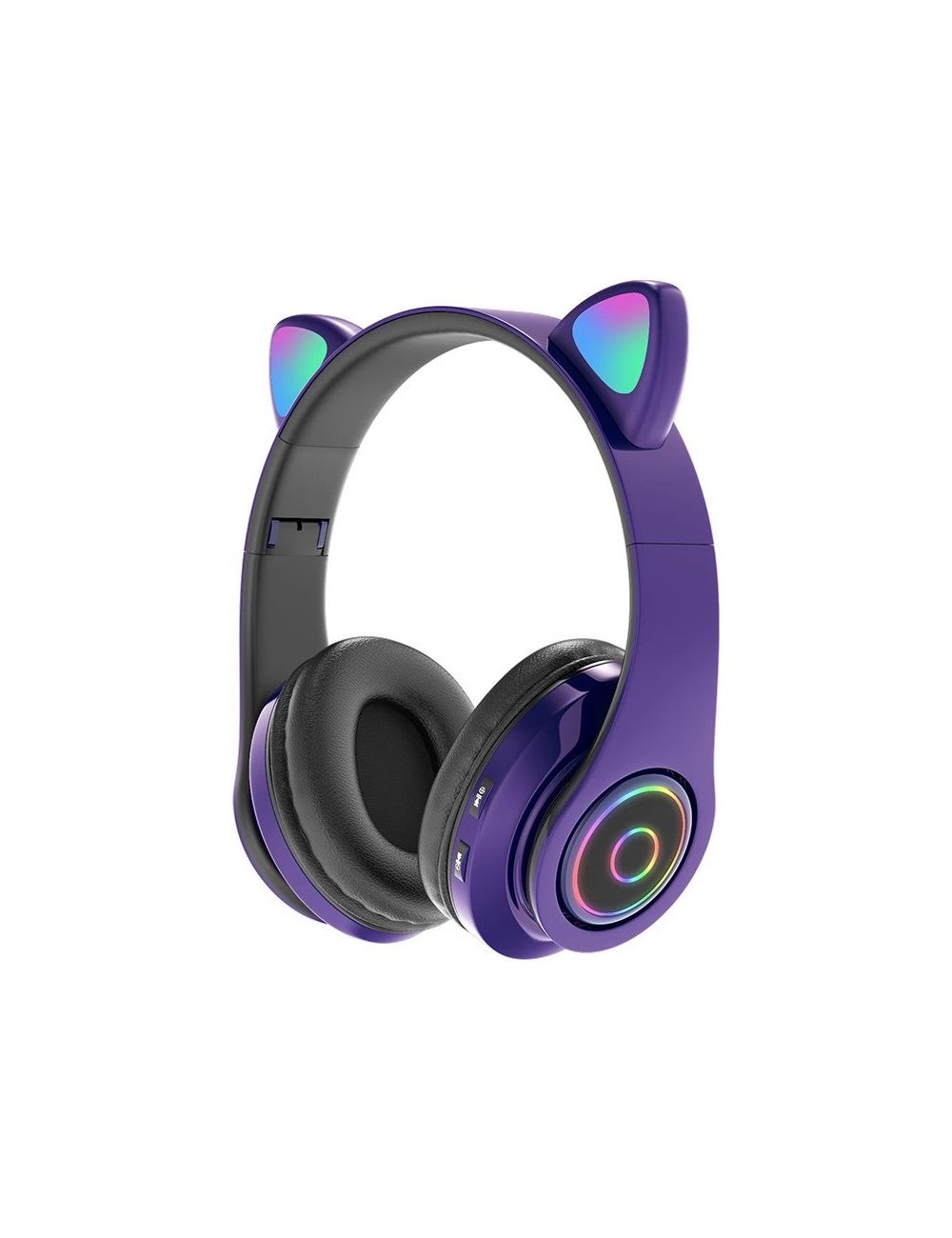 SŁUCHAWKI BLUETOOTH B39 KOCIE USZY PURPLE / FIOLETOWY