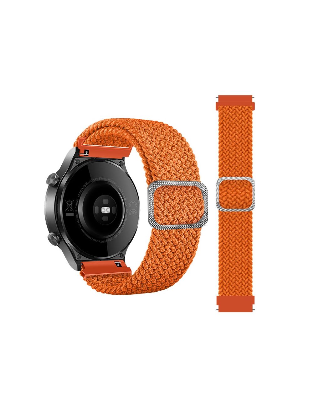 Pleciony pasek do zegarka / smartwatch 20mm, ORANGE / POMARAŃCZOWY