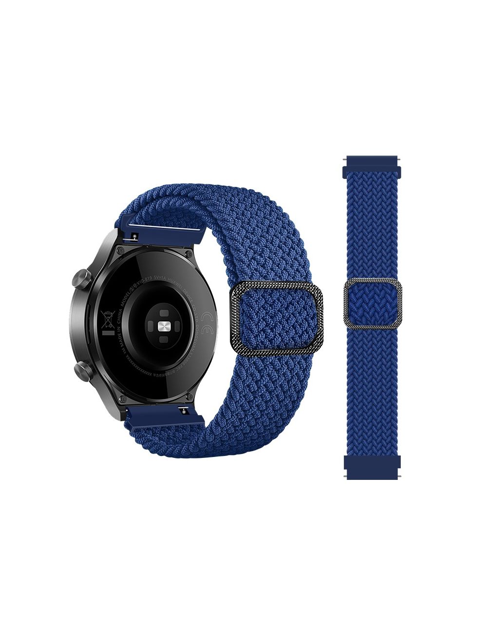 Pleciony pasek do zegarka / smartwatch 20mm, NAVY / GRANATOWY