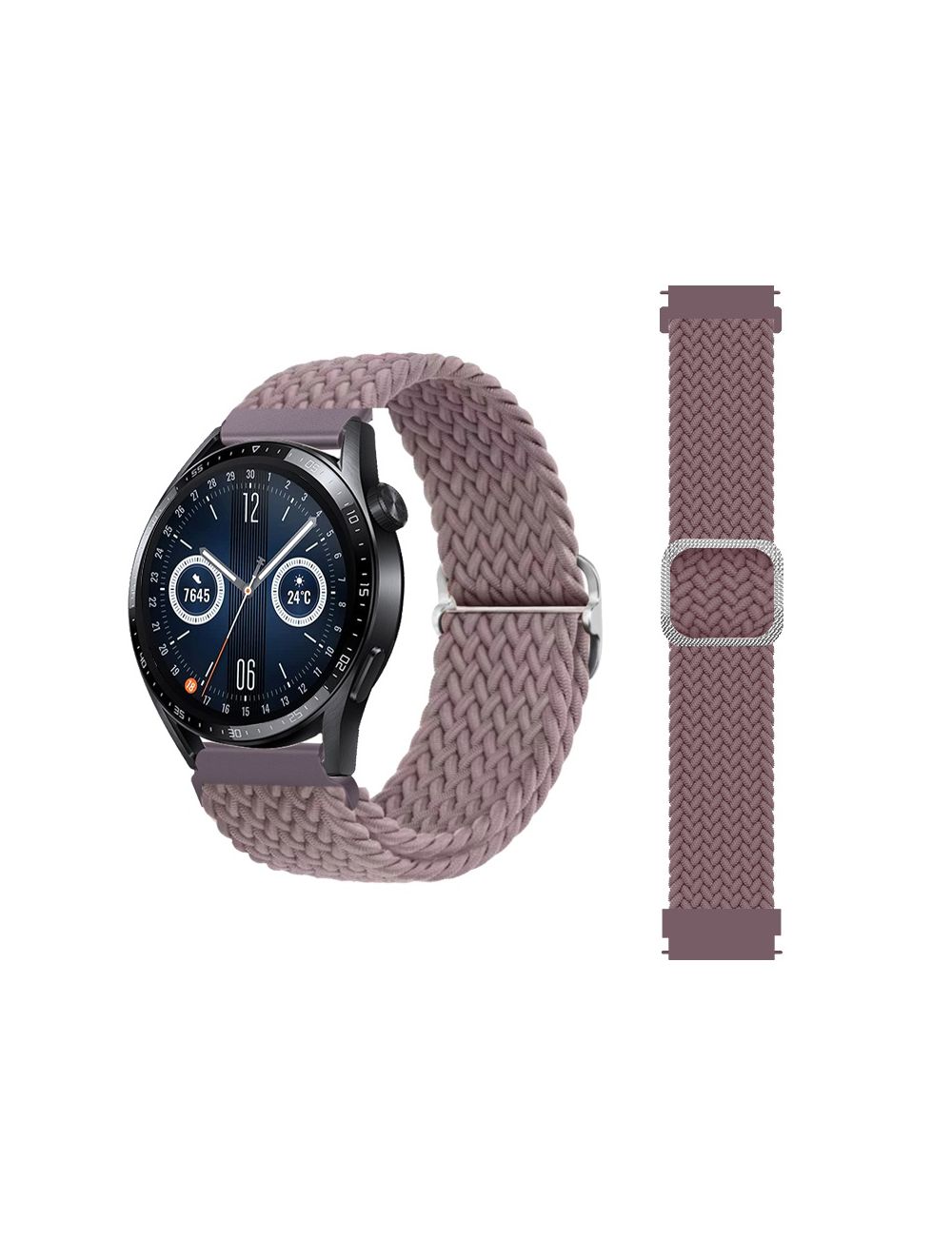 Pleciony pasek do zegarka / smartwatch 20mm, CAPPUCCINO