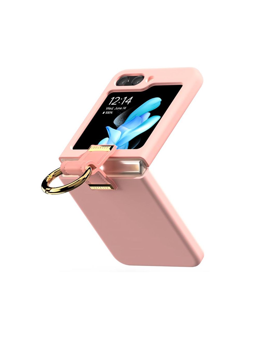 Mercury Gold Ring Case Samsung Z Flip5 PINK / RÓŻOWY