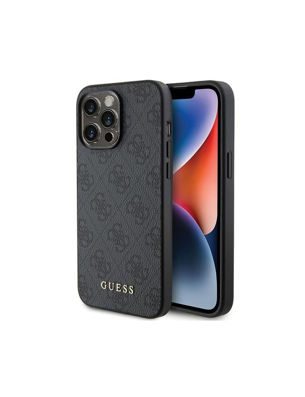 GUESS IPHONE 15 PRO METAL GOLD LOGO GUHCP15LG4GFGR SZARY/GREY