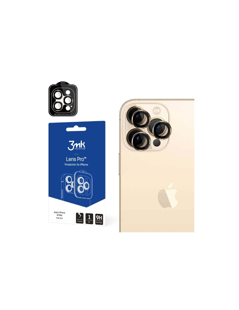 3MK LENS PROTECTION PRO IPHONE 15 PRO DARK GOLD