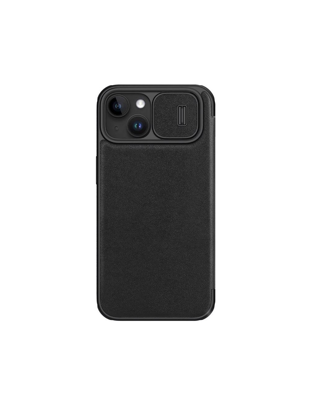 Nillkin Qin Pro Leather Case Iphone 15 (6.1), BLACK / CZARNY