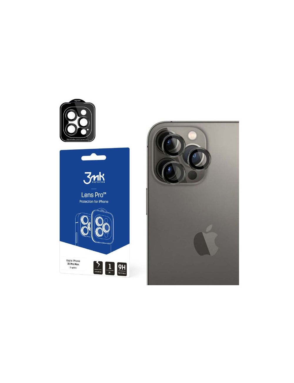 3MK LENS PROTECTION PRO Iphone 15 PRO MAX GRAPHITE