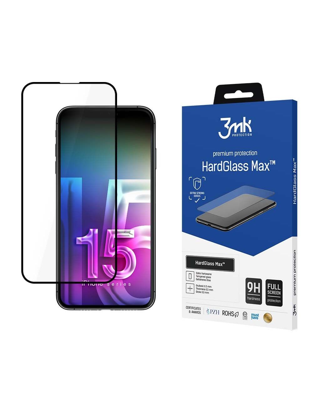 3MK HARD GLASS MAX IPHONE 15 PLUS