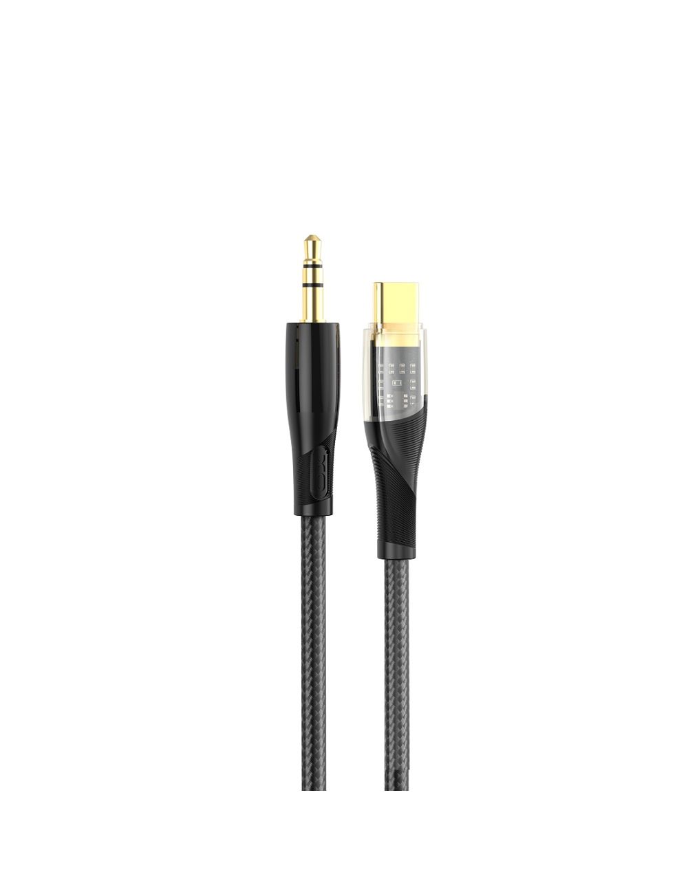 XO CLEAR kabel audio NB-R241B USB-C/ Jack 3,5mm 1m czarny