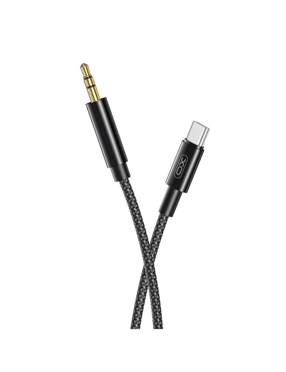 XO kabel audio NB-R211B USB-C/Jack 3,5mm 1m czarny