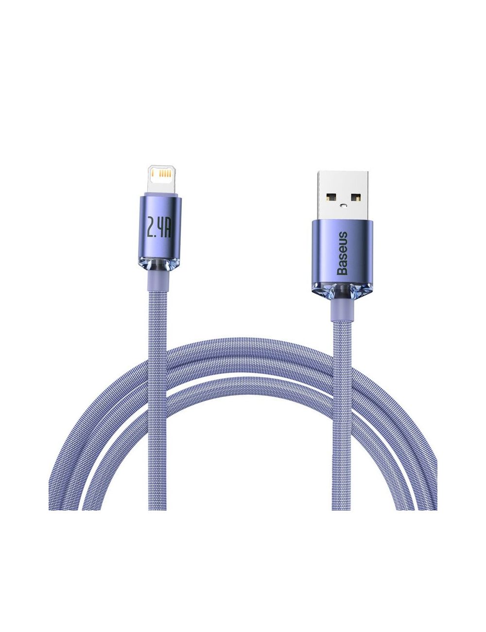 KABEL BASEUS USB/LIGHTNING CRYSTAL SHINE 2.4A 2M FIOLET/PURPLE