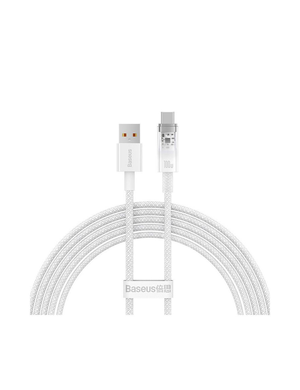 KABEL BASEUS EXPLORER SERIES USB/USB-C 100W 6A 1M BIAŁY/WHITE