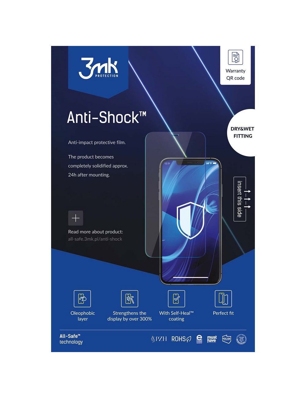 3MK AIO ANTI SHOCK PHONE 25szt DRY-WET