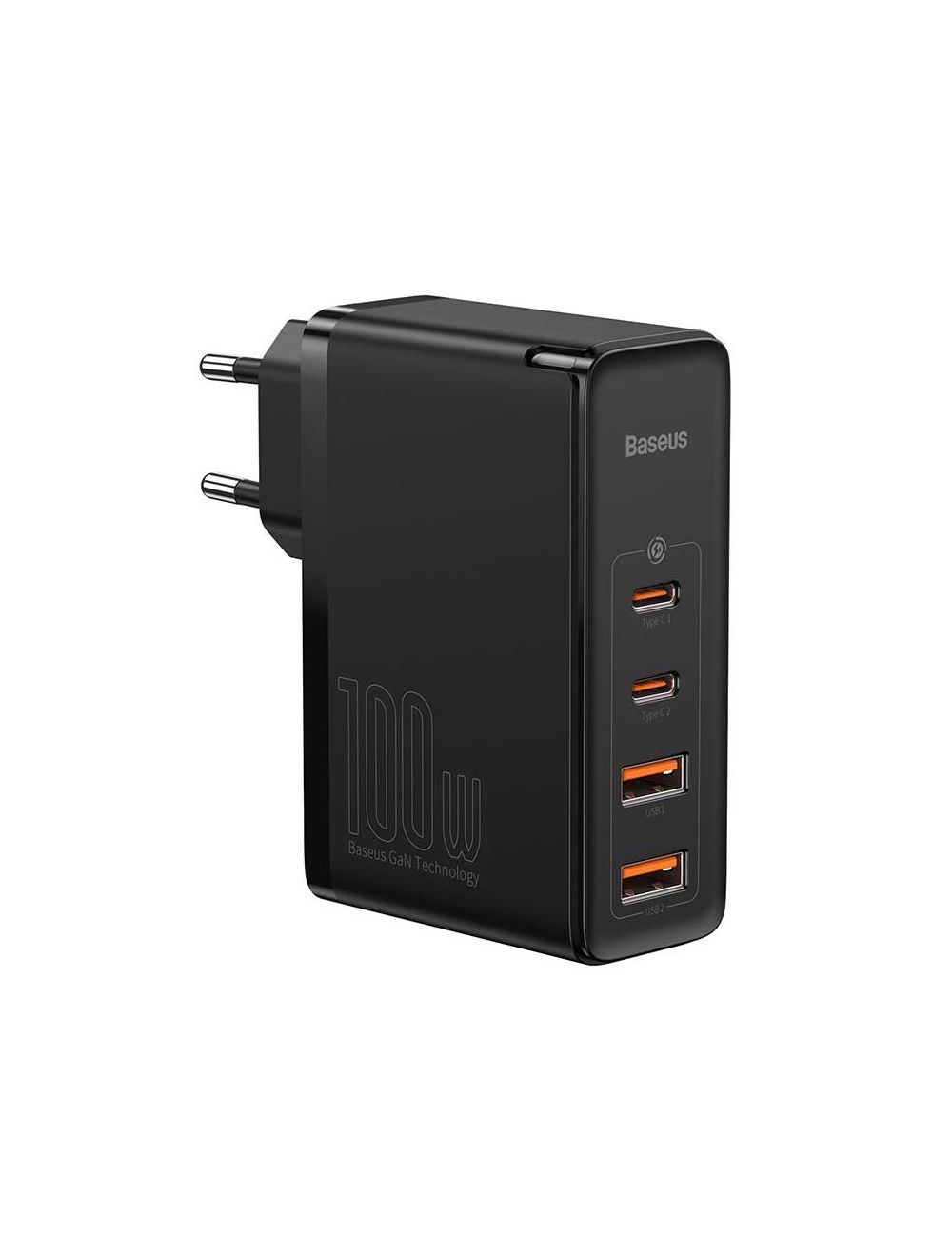 Ładowarka sieciowa BASEUS GaN2 PRO 2xUSB+2xUSB-C 100W CZARNA/BLACK