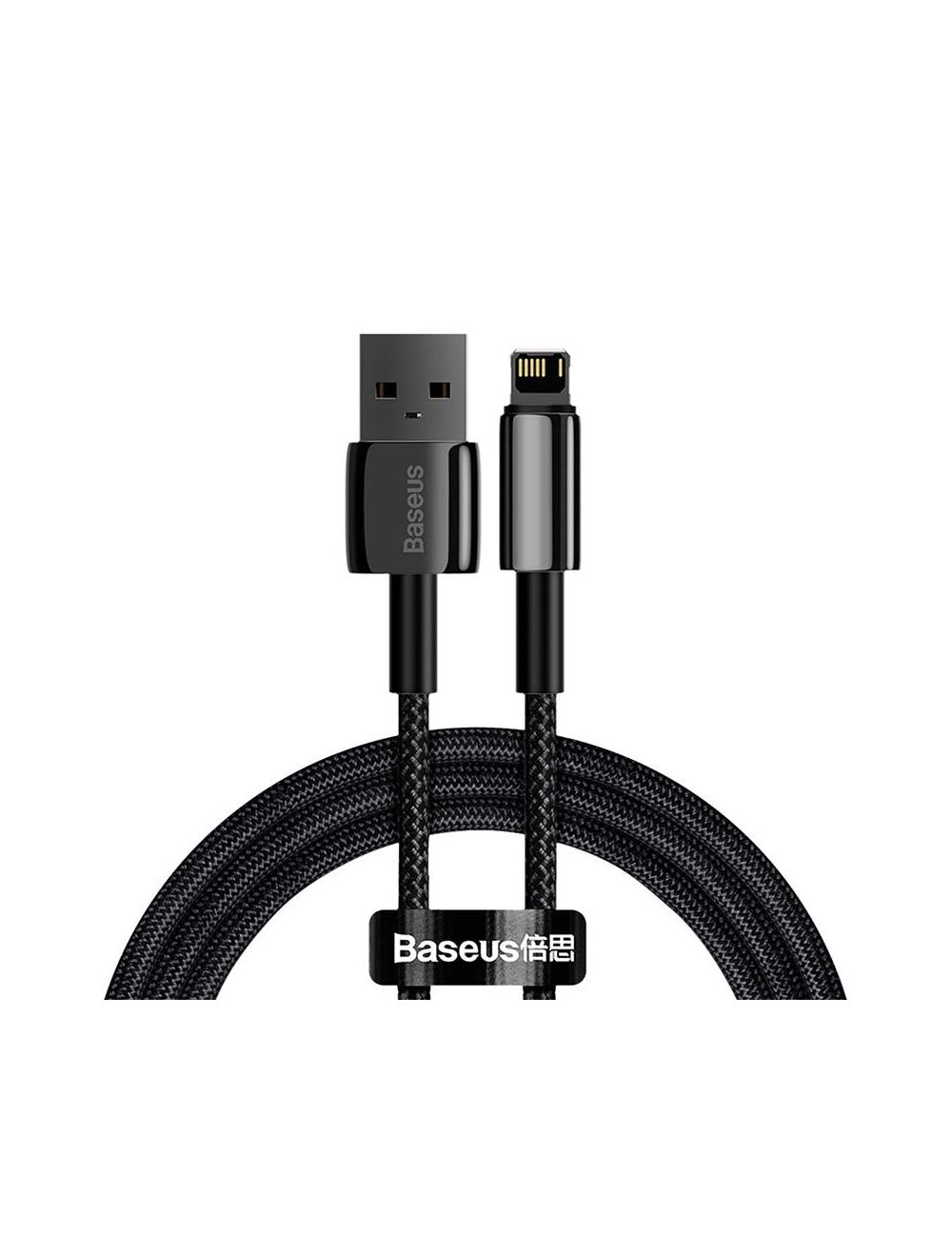 KABEL BASEUS TUNGSTEN GOLD USB/LIGHTNING 2.4A 2M BLACK