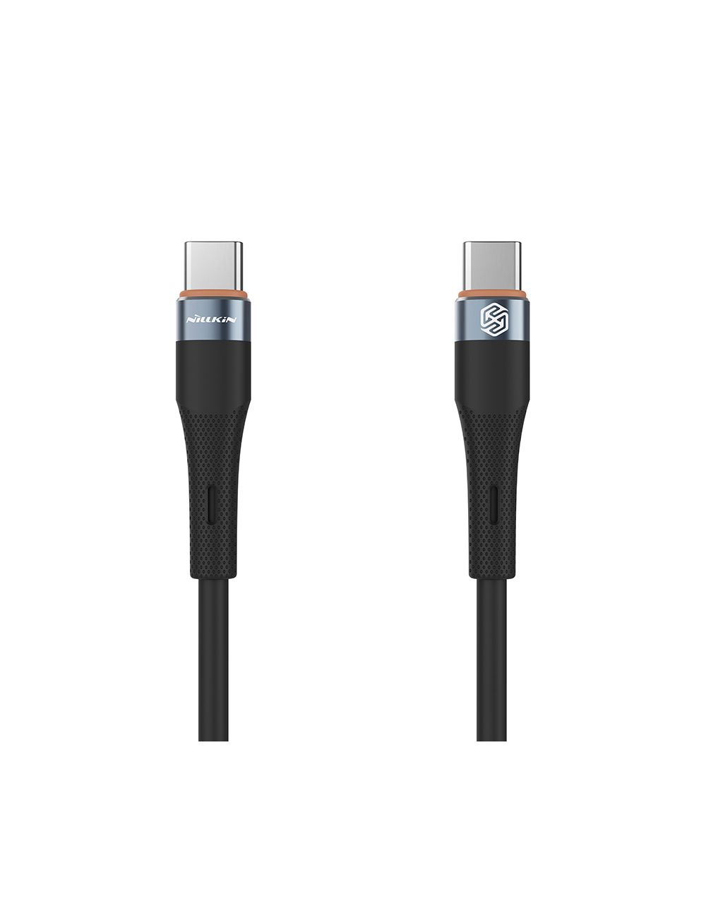 NILLKIN DATA CABLE FLOWSPEED SILICON TYPE C-TYPE C PD 60W, BLACK / CZARNY