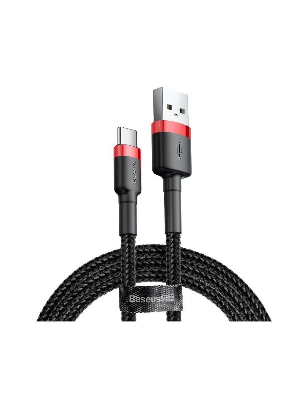 KABEL BASEUS CAFULE USB/USB-C 3A 0.5M RED/BLACK