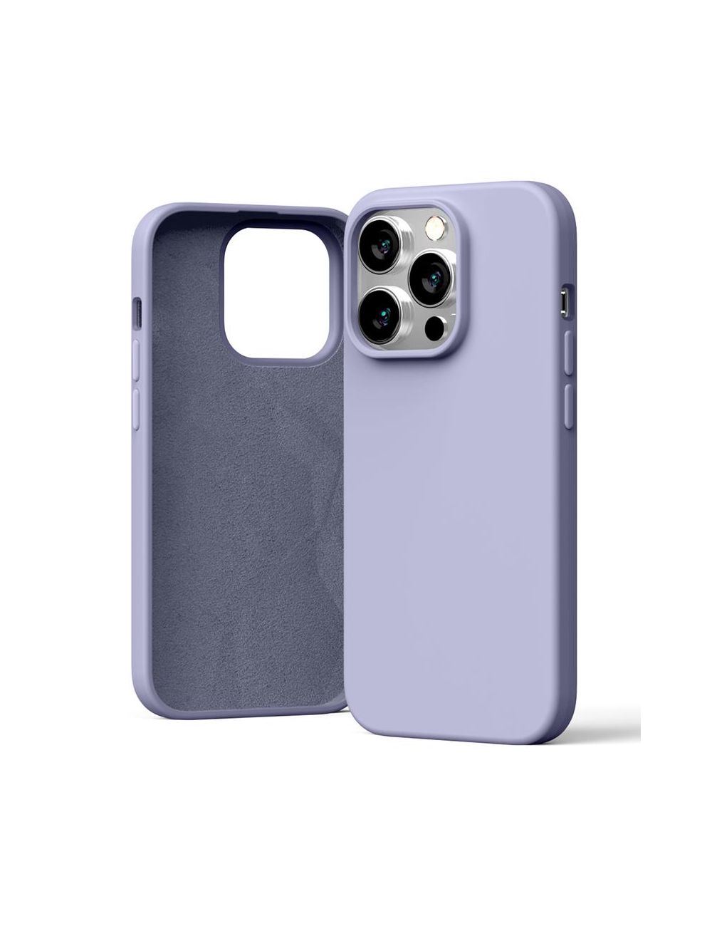 MERCURY SILICONE CASE IPHONE 15 PRO (6.1), LAVENDER GRAY / LAWENDOWY