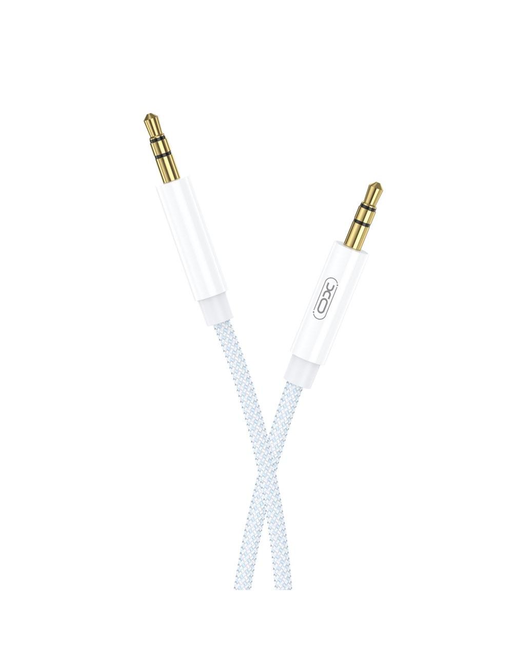 XO kabel audio NB-R211C jack-jack 3,5mm biało-niebieski 1m