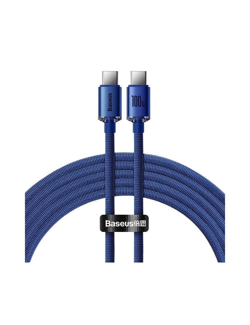 KABEL BASEUS CRYSTAL SHINE USB-C/USB-C 100W 1.2M BLUE