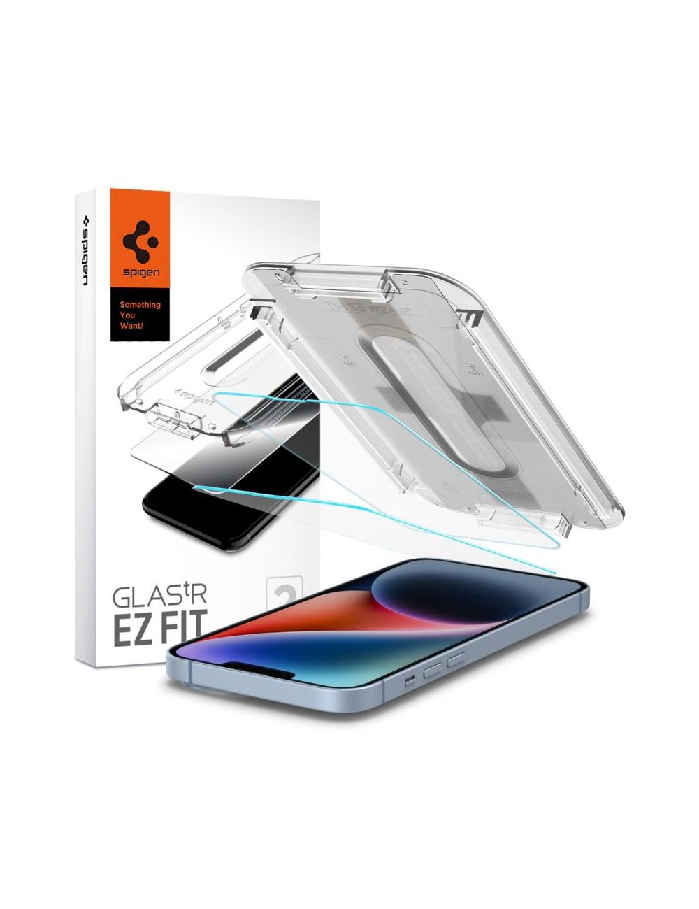 SPIGEN GLAS. TR EZ FIT IPHONE13/13PRO/14 2-PACK + ADAPTER