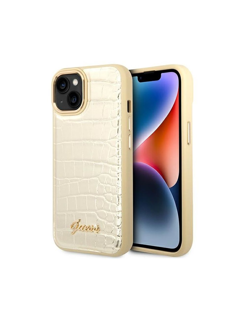 GUESS IPHONE 14 PLUS CROCO COLLECTION GUHCP14MHGCRHD ZŁOTY/GOLD