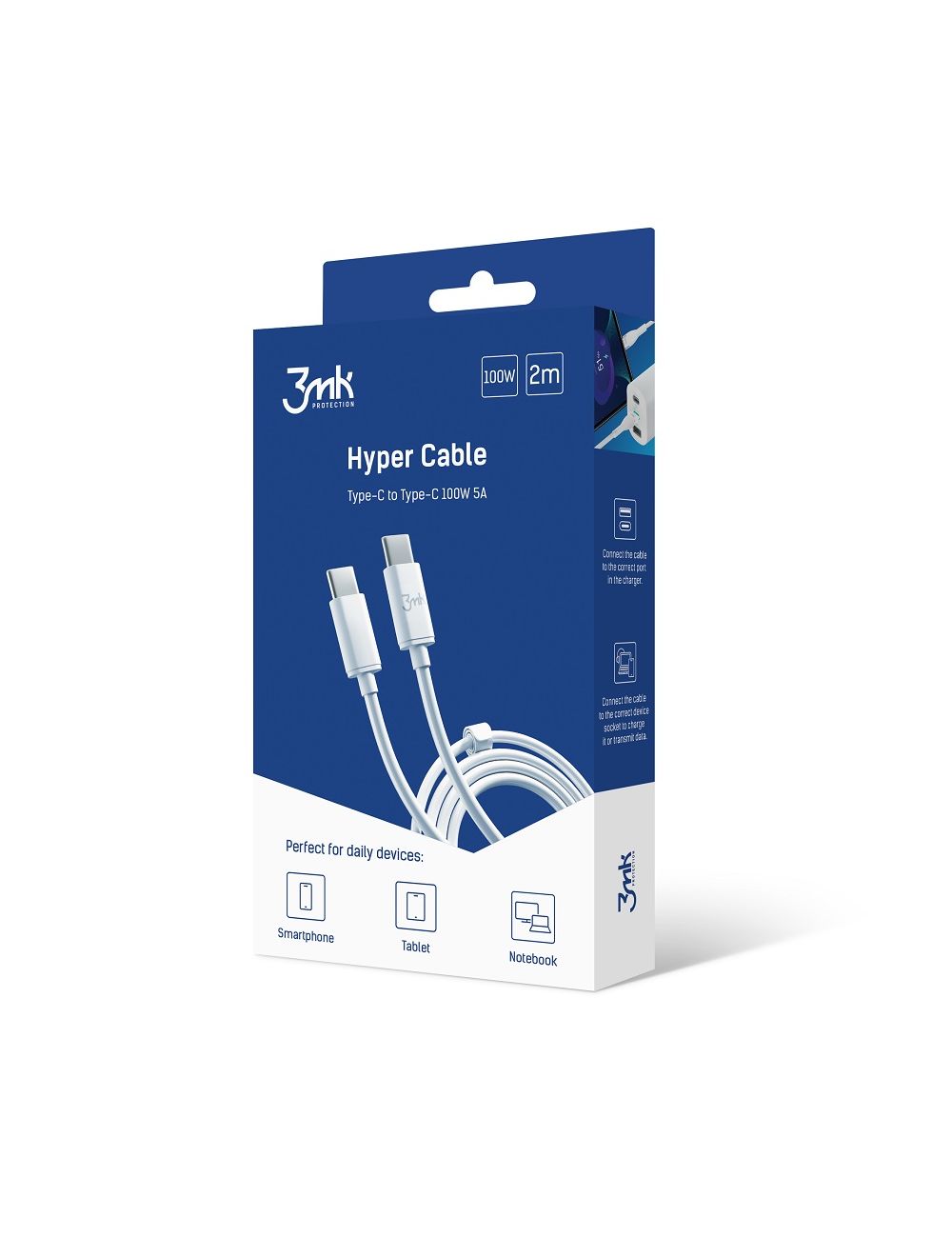 3MK KABEL HYPER TYPE-C/TYPE-C 2M 100W 5A