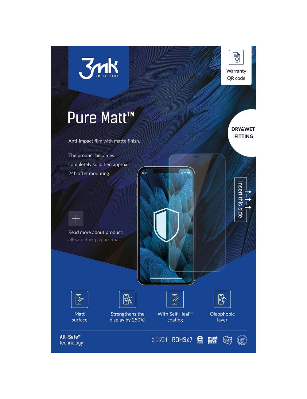 3MK AIO PURE MATT PHONE 5szt DRY-WET