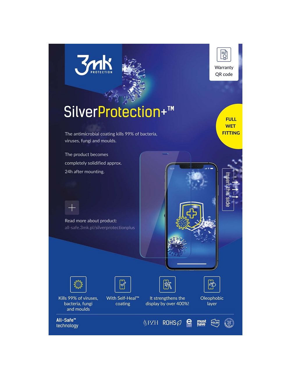 3MK AIO SILVERPROTECTION+ PHONE 5szt WET