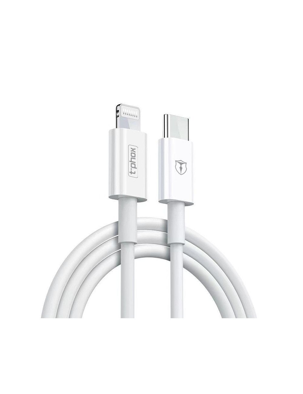 KABEL T-PHOX GLARY LITE SERIES 18W 1M USB-C/LIGHTNING WHITE