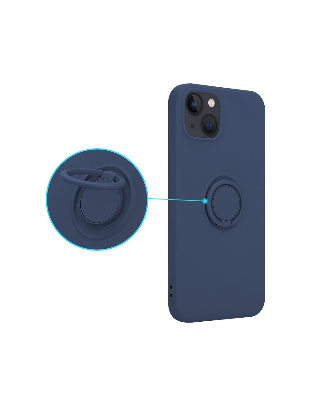 Etui Silicon Ring do Iphone XR niebieski