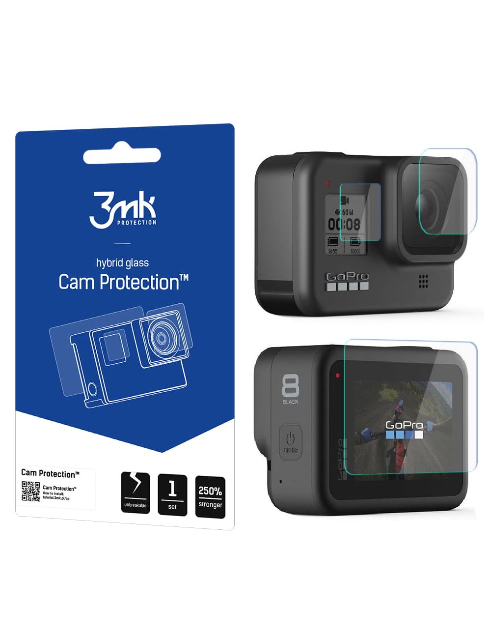 3MK Cam Protection GoPro Hero 8 Ochona na wyświetlacze oraz obiektyw