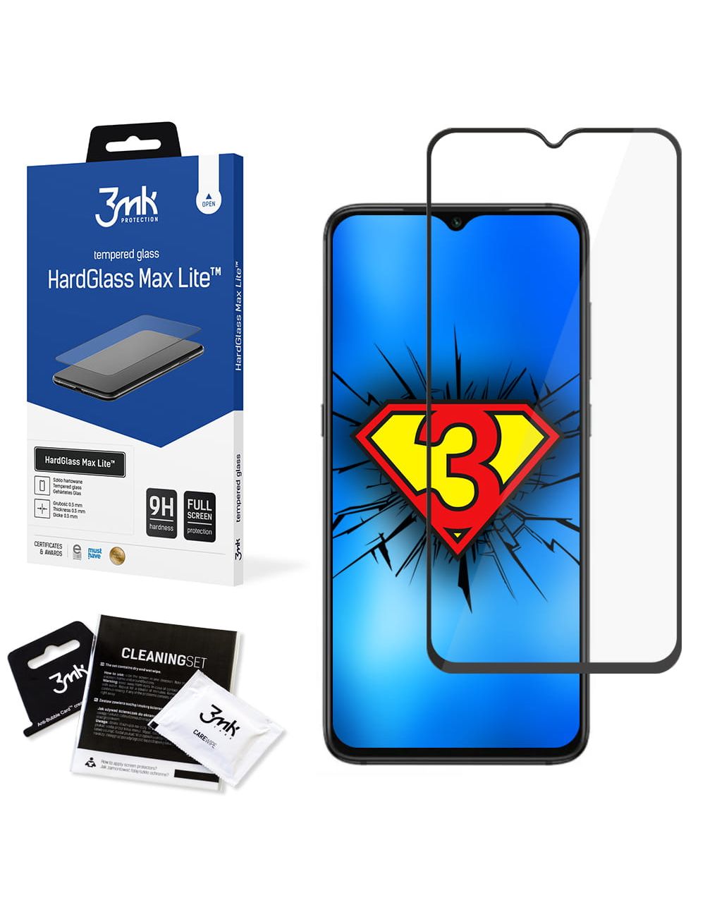 3MK HARD GLASS MAX LITE Xiaomi Redmi 9