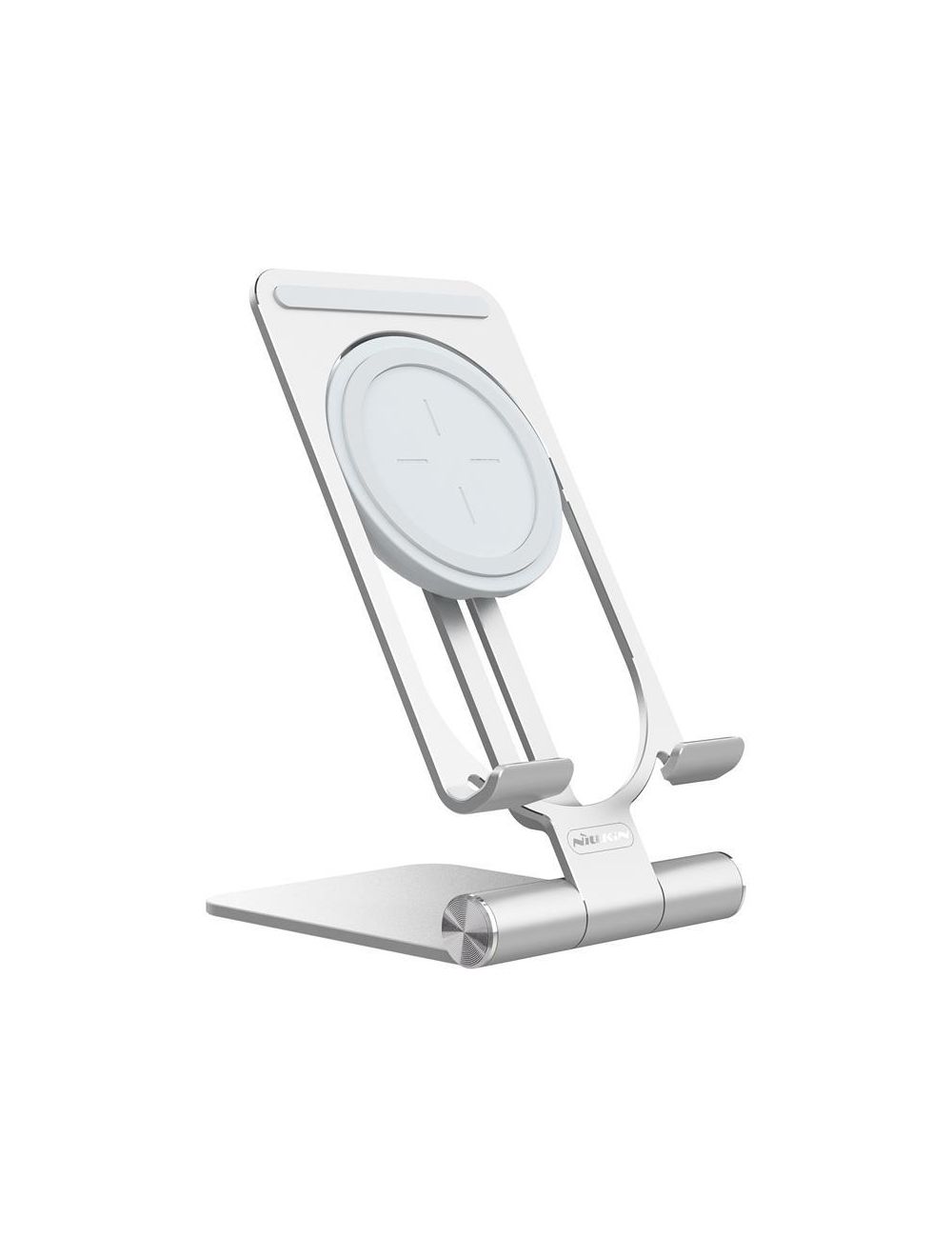 NILLKIN POWER HOLD MINI STAND 15W FAST WIRELESS CHARGING, SILVER / SREBRNY