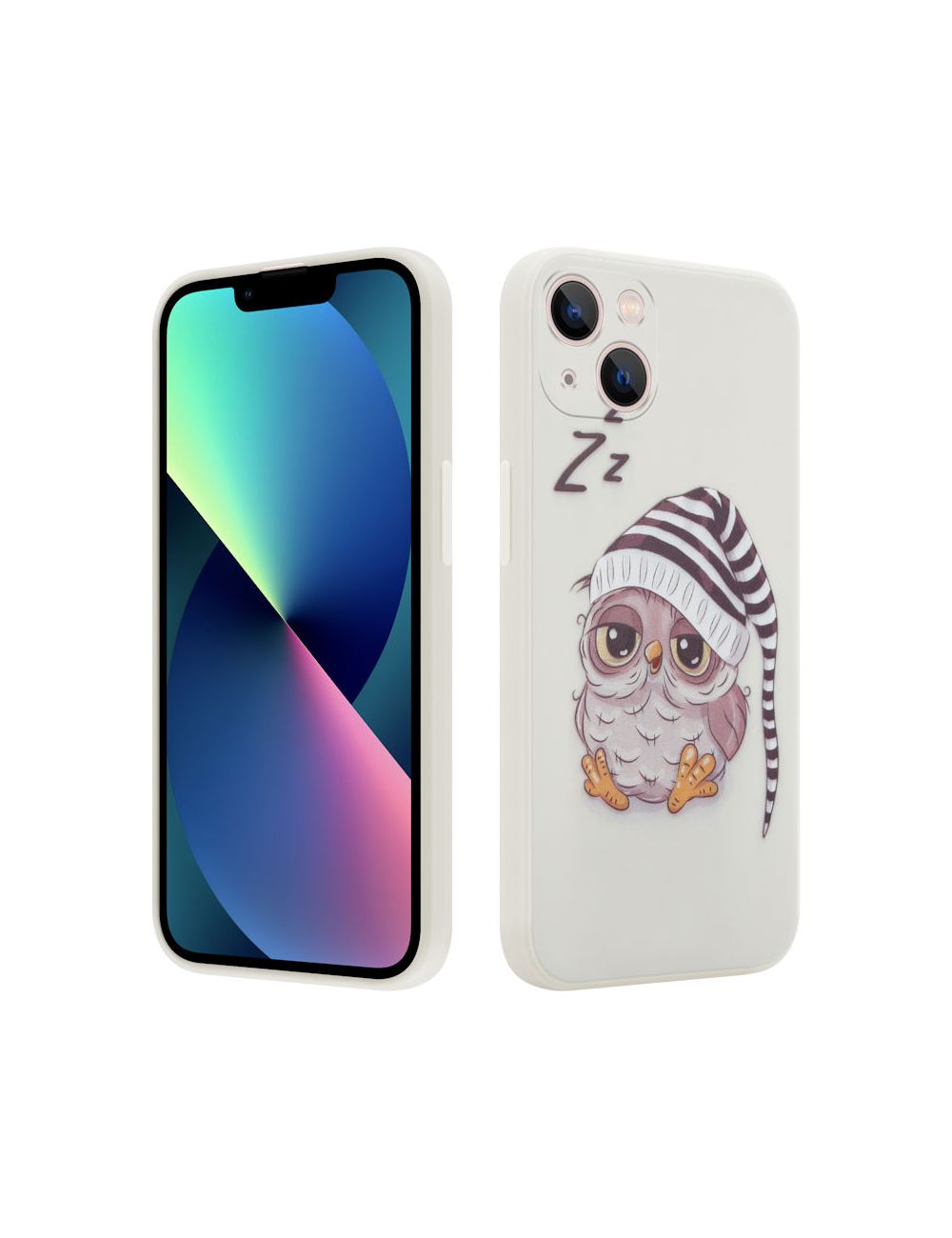 MX OWL SLEEPY IPHONE 12 MINI BEIGE / BEŻOWY