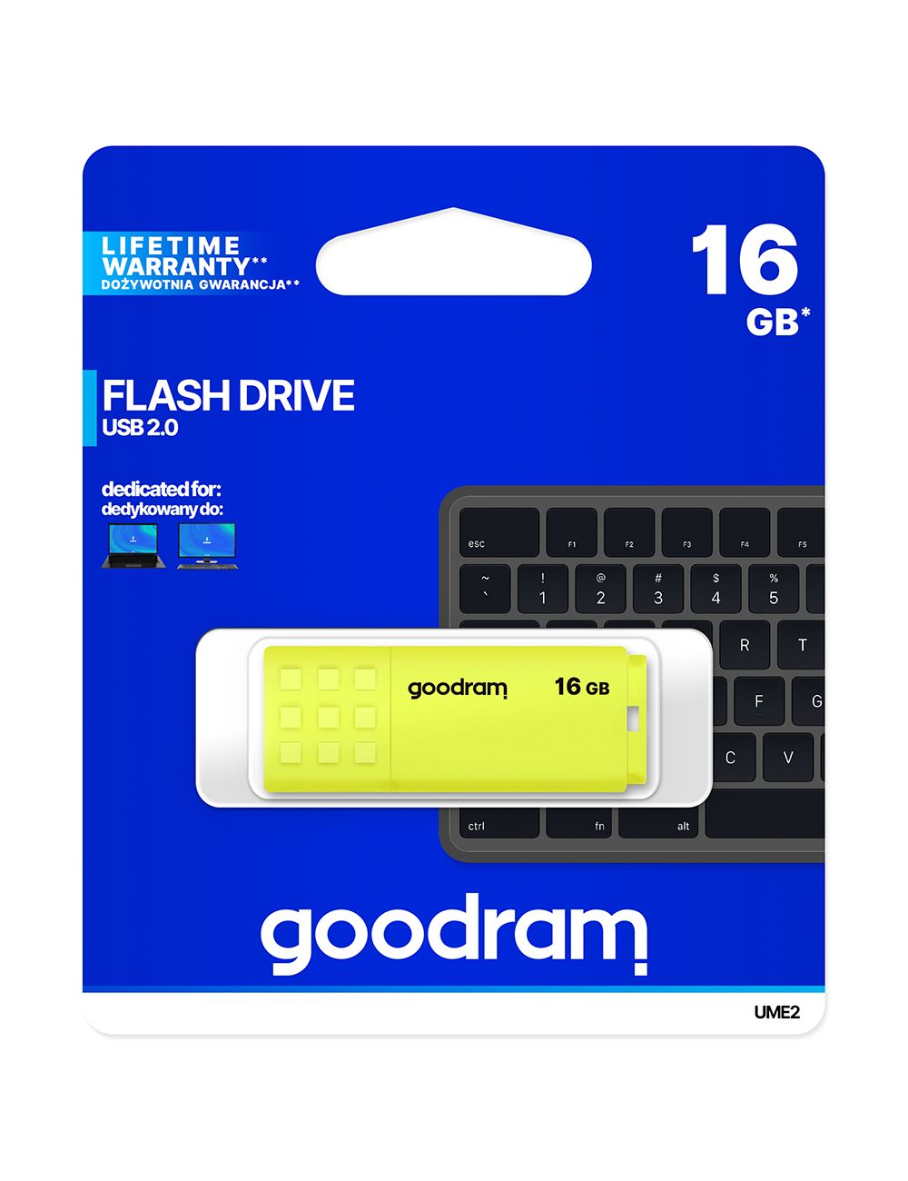 PenDrive 2.0 GOODRAM NEO 16GB YELLOW / ŻÓŁTY