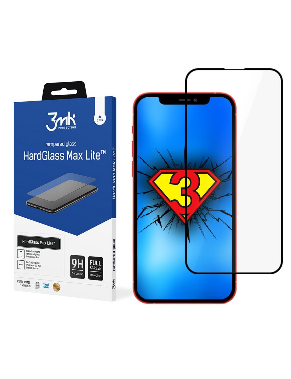 3MK HARD GLASS MAX LITE IPHONE 13/13 PRO