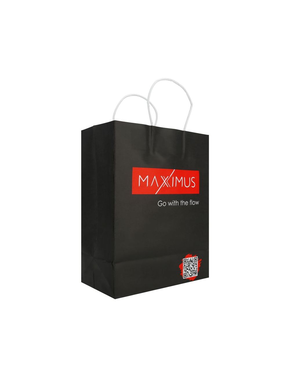 TORBA PAPIEROWA MAXXIMUS BLACK / CZARNA, 21*11*27cm