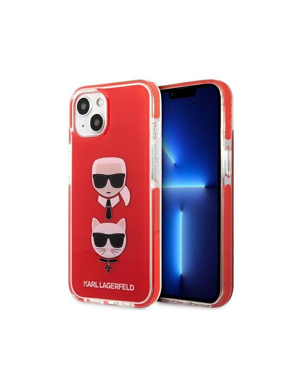 KARL LAGERFELD IPHONE 13 MINI ICONIC KARL&CHOUPETTE KLHCP13STPE2TR RED